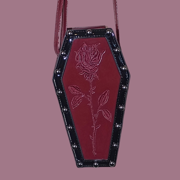 Handbags - ROSE COFFIN STUDSED PURSE